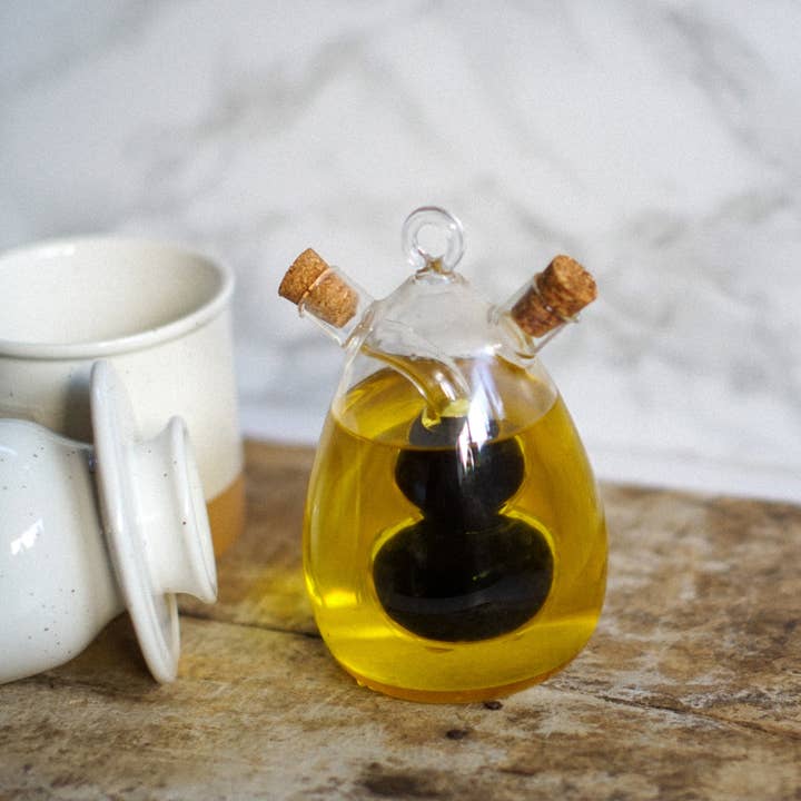 So At Nature - Wholesale Oil/vinegar dispenser - Ceramic Butter Dish & Oil and Vinegar Cruet Bundle – Kitchen Table Set7