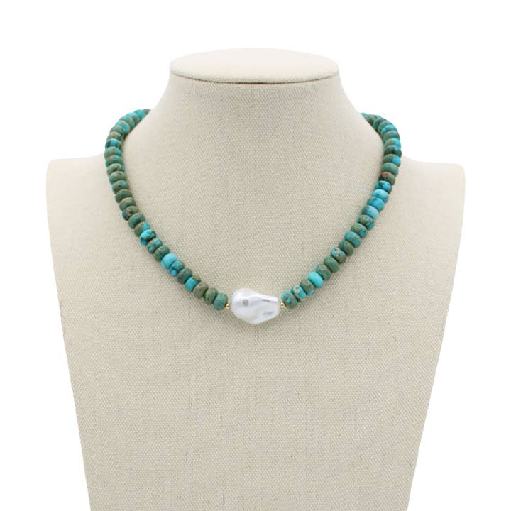 Traci's Beads - Wholesale Beaded/Pearl Necklace - Resort Necklaces - 5 Colors4