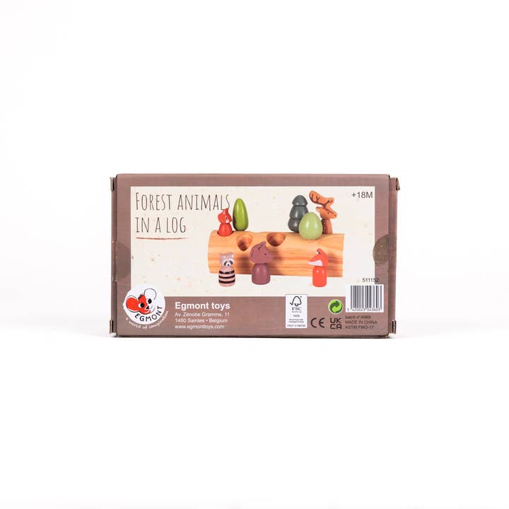 Egmont - Wholesale Wood Toy - Kids - Forest Animals In A Log10