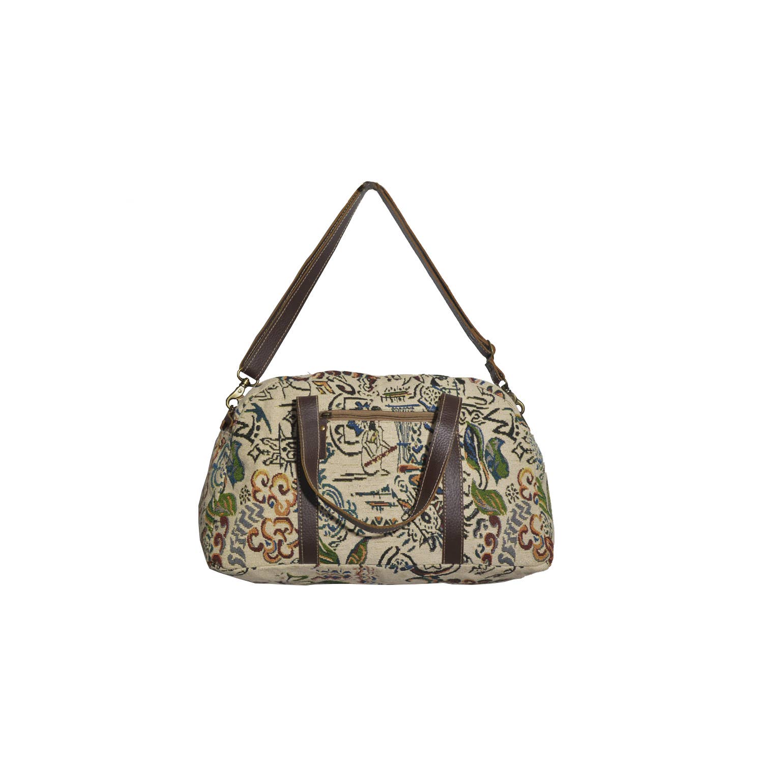 Hopofly Bags - Vente Sac de voyage – femme - Mini sac de voyage Flourish en toile et cuir pour femmes3