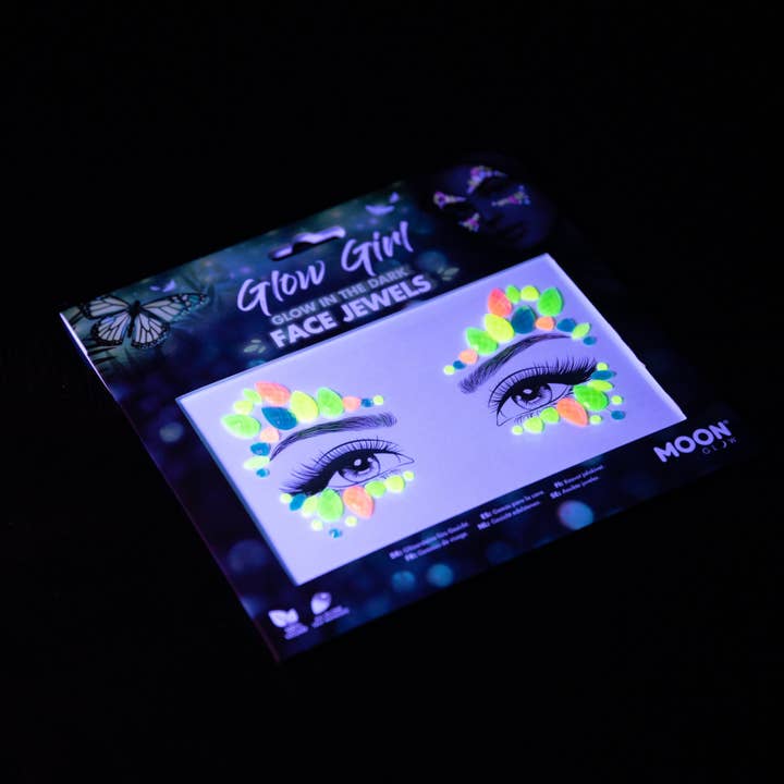 Moon Makeup - Wholesale Body Glitter/Shimmer - Glow in the Dark Adhesive Face Gems, Jewels and Rhinestones5