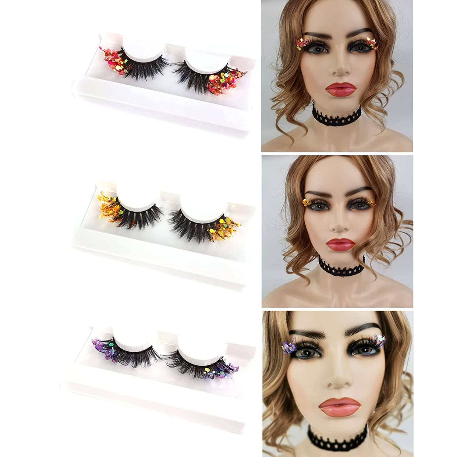SugarQuoteMeNot LLC - Wholesale False/Fake Eyelashes - Glam Glow-in-the-Dark & Luminous Glitter Glam Eyelashes31