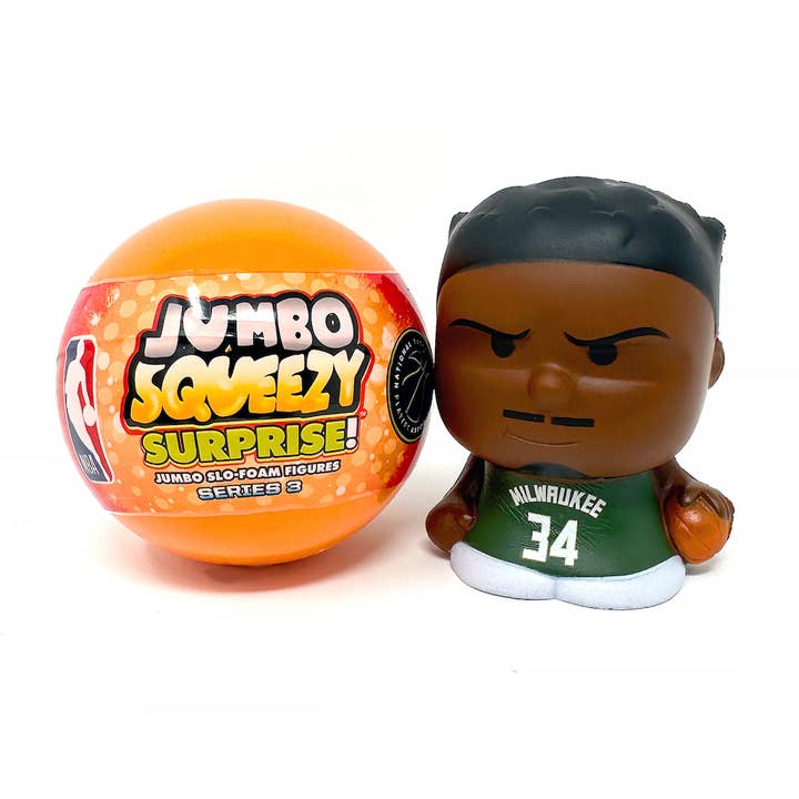 Party Animal, Inc. - Wholesale Retailer Display - Kids & Baby - NBA Jumbo Squeezy Capsule Display - 18 ct 20251