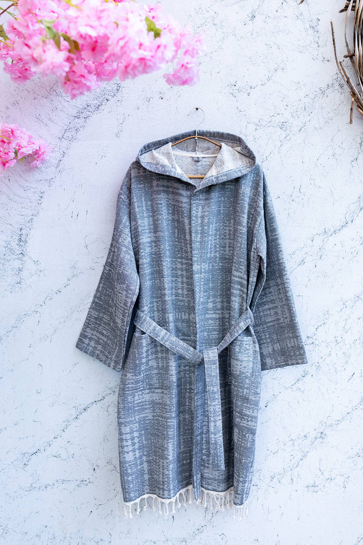 Kikoya - Wholesale Robe - Unisex - Terrybacked Bathrobe Turkish Cotton Light Weight Hood Quick14