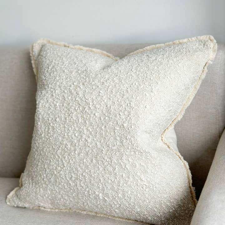 Ellenvale Trade - Wholesale Throw Pillow Cover - Sofia Cream Boucle Cushion Cover in 4 Sizes