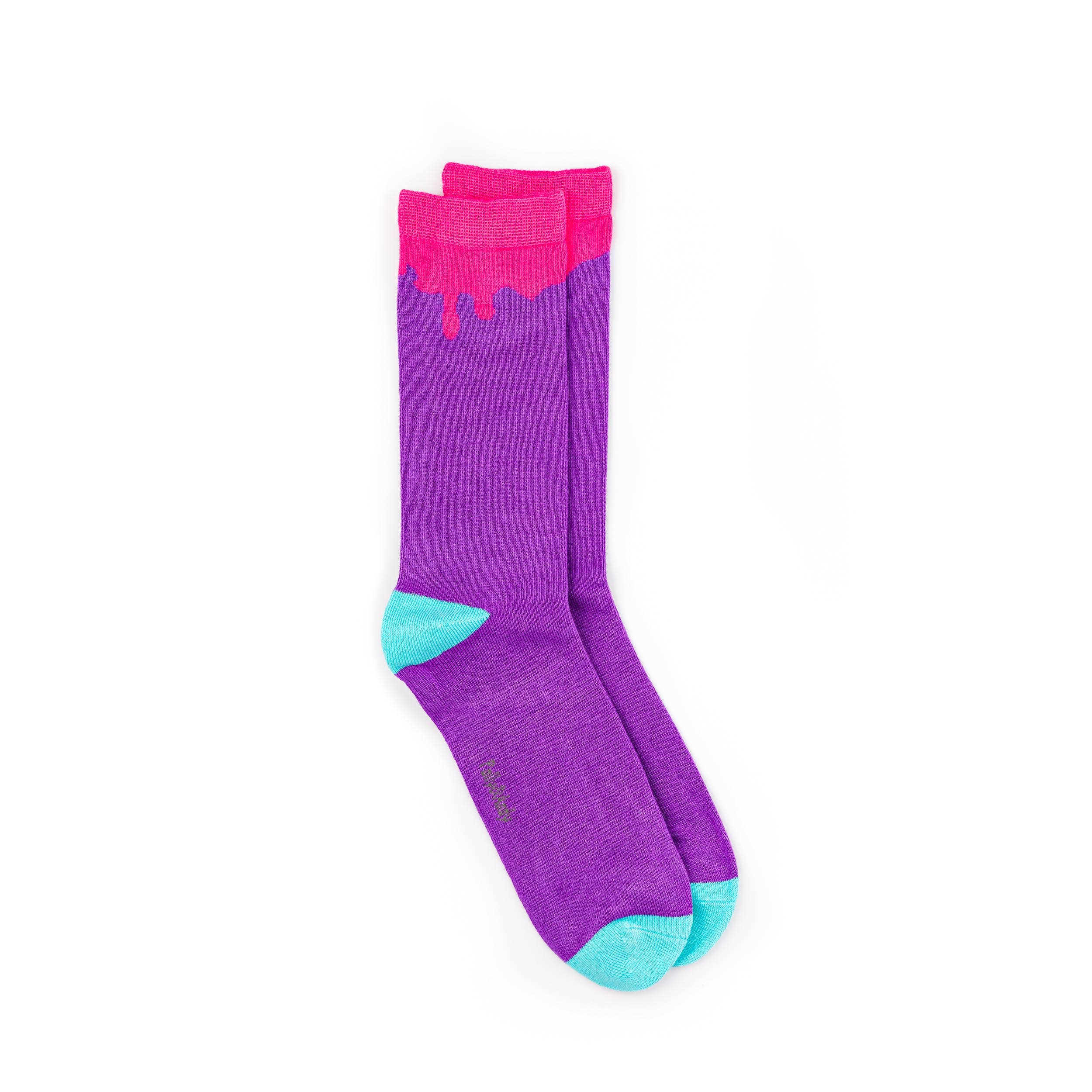Polly and Andy - Wholesale Socks - Unisex - Pink Paint Drip Bamboo Sock (seamless toe) - Adults1