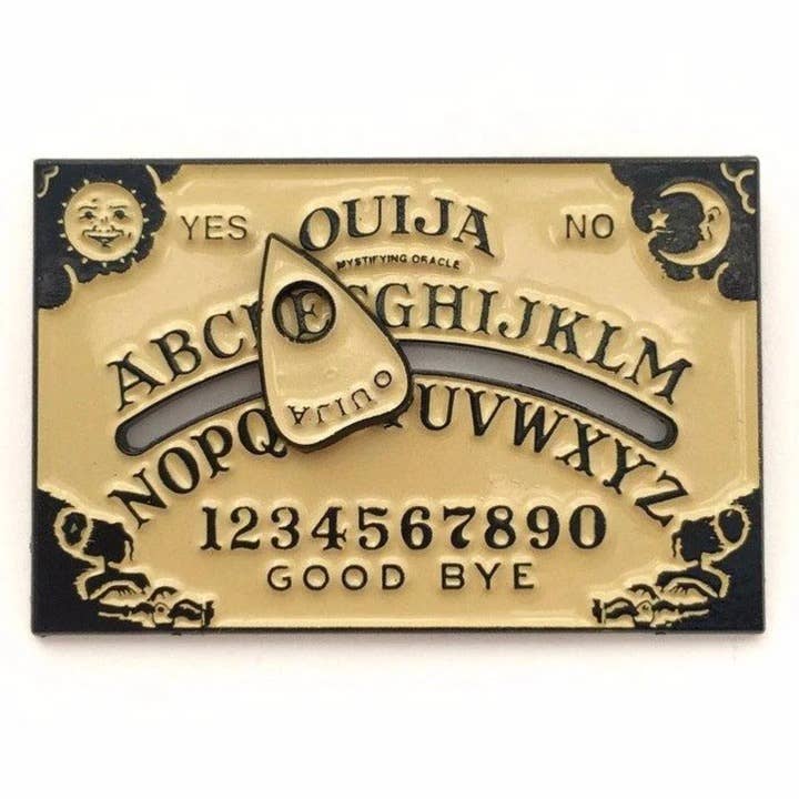 Ouija Pin - 1.75" for wholesale by Memento Mori Goods