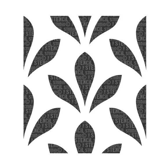 Layla Leaf Stencil for wholesale by The Stencil Studio
