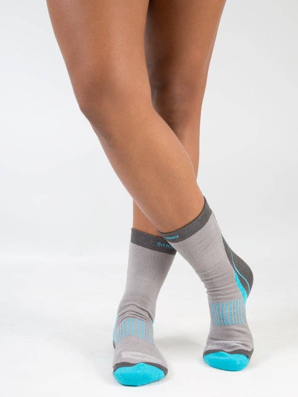 SB Performance Socks, Turquoise/Gray for wholesale by Sugar And Bruno
