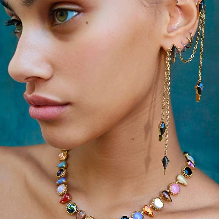 Vesper Obscura - Wholesale Choker/Collar - Layering Choker in Punk Rocks (Gold)1