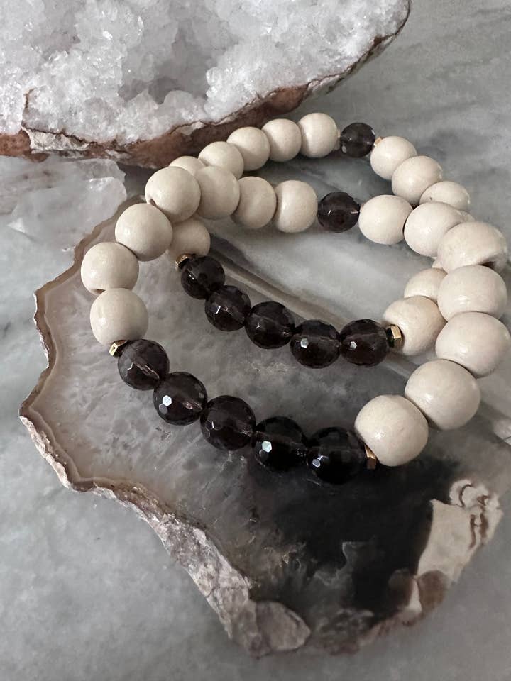 SMOKEY QUARTZ BRACELET for wholesale by Twisted Pine Jewelry