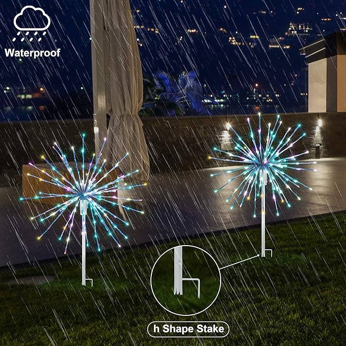 LIGHTSHARE - Wholesale Outdoor/Lawn Light - Starburst Light Lighted Ball LED Firework Lights White Twink21