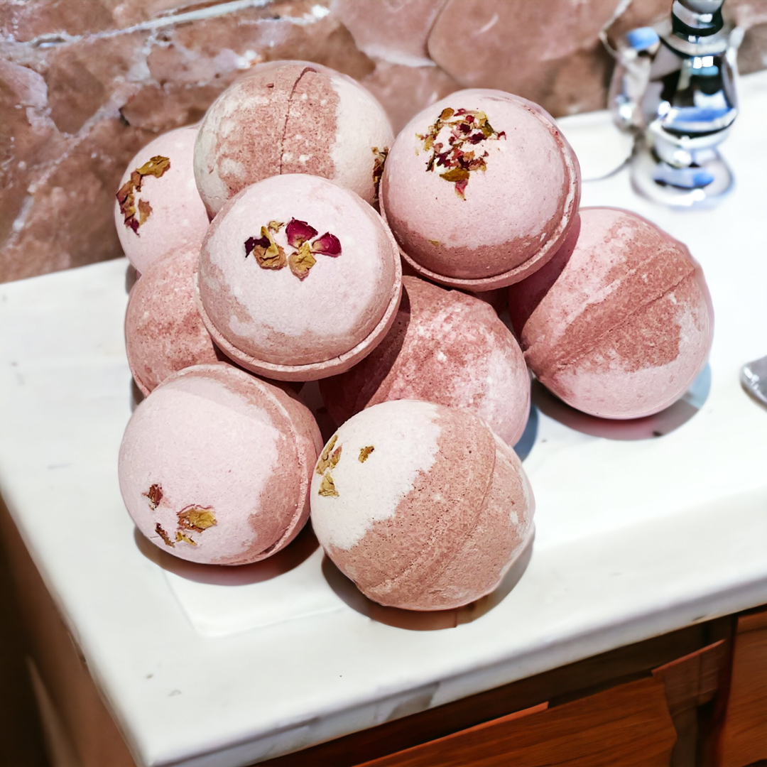 Pure Drop – wholesale Bath bomb/fizz – Wild Rose Botanic Large Bath Bomb - 8oz3