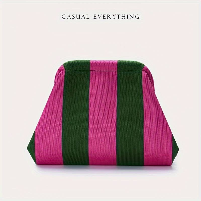 NARWEY INC - Wholesale Makeup/Cosmetic Bag - Compact Urban Chic Stripe Design Clutch Bag Makeup Pouch4