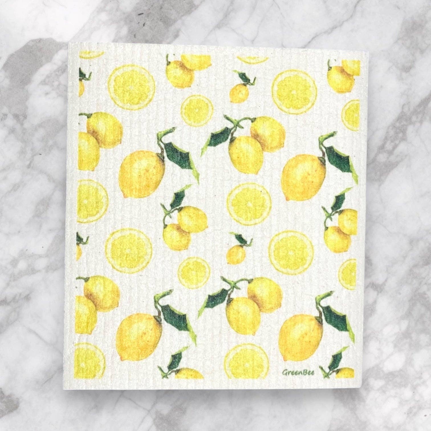 Green Bee Tea Towels - Wholesale Dishcloth - Lemon Pattern Towel | Kitchen Cloth | Swedish Dish Cloth2