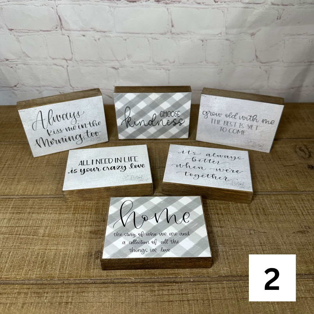 Buckeye Craft Co. – Objeto de mesa decorativo por atacado – Conjunto de 6 Blocos Diários 12