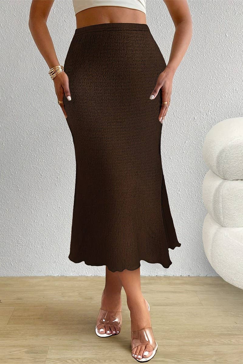 NINEXIS - Wholesale Skirt - Women's - CWBLS0433_FASHION KNITTED ELASTIC FISHTAIL LONG SKIRT6