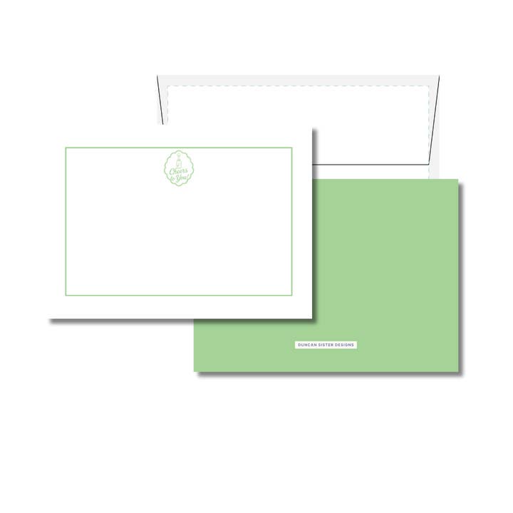 Prost auf Dich, Champagner-Grußkarten – Set mit 8 Karten, Hergestellt in den USA für den Großhandel von Duncan Sister Designs