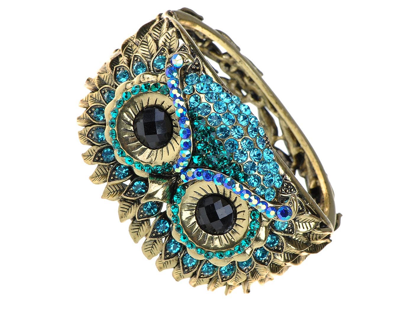 AK Brand - Wholesale Cuff Bracelet - Antique Owl Bird Cuff Bangle Bracelet