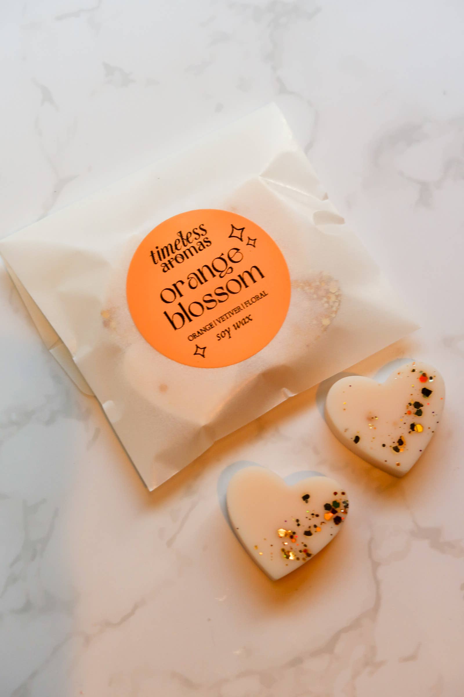 Timeless Aromas Ltd - Vendita all'ingrosso Cialde di cera - Fondi di cera profumati all'arancia, cera di soia profumata1