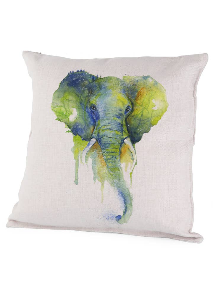 Kussenhoes (Canvas) 16x16" - Herinnering - Olifant voor wholesale door Oladesign
