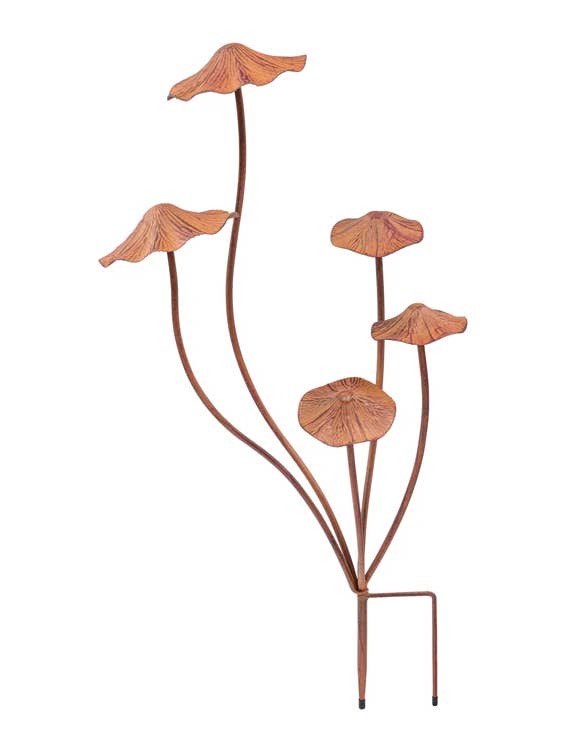 Rustic Metal Mushroom Garden Stake Item - Woodland #17248 for wholesale by Napco
