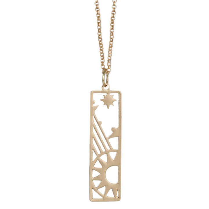 Raise the Bar Celestial Gold Necklace for wholesale by ZAD
