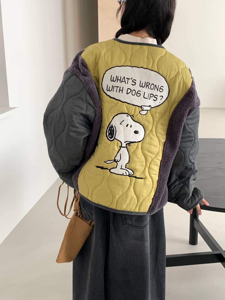 Snoopy Limited Edition Sherpa Quilted Fleece Jacket for wholesale by Little Light