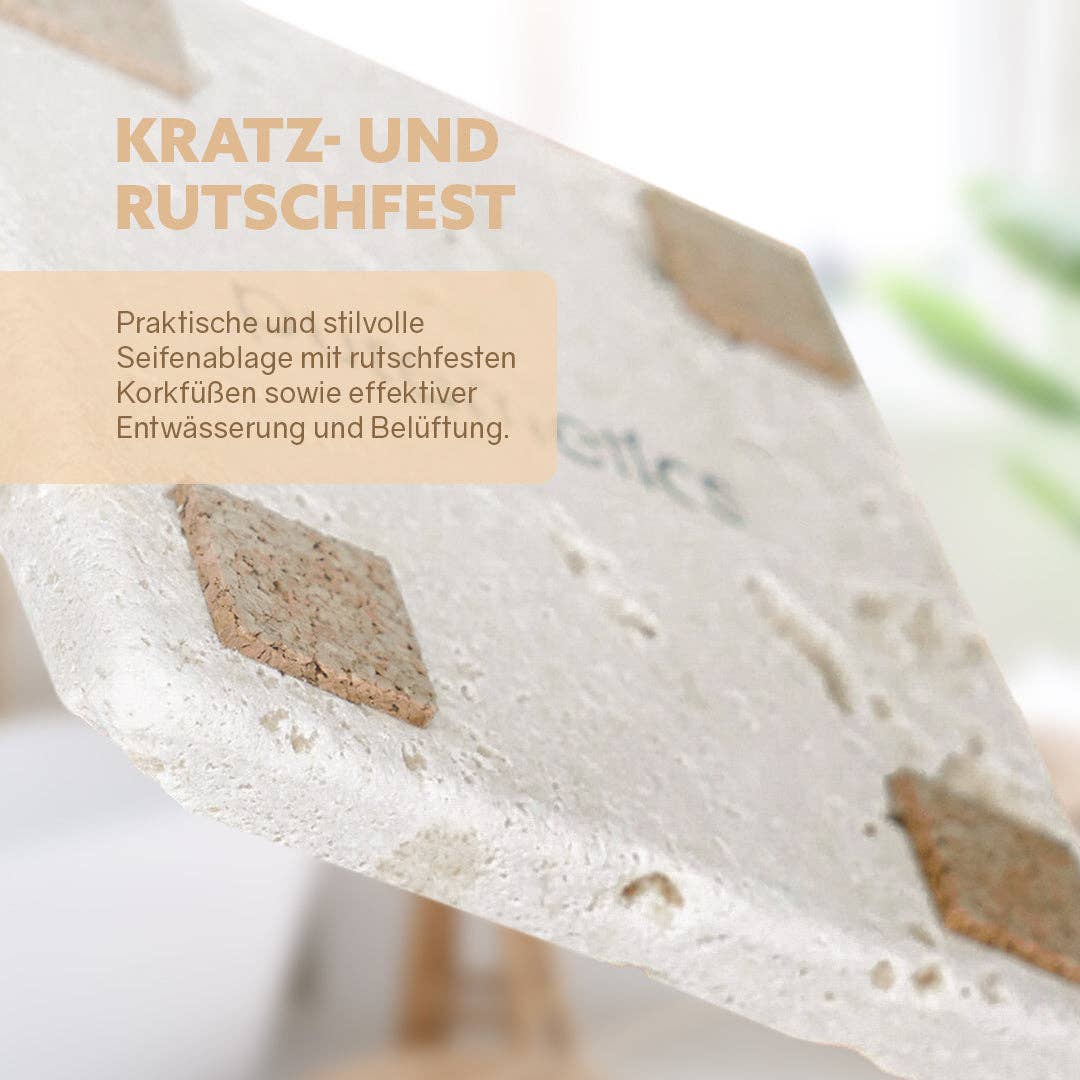 puremetics GmbH - Wholesale Bath Soap Dish - 'Travertine Stone' soap dish2
