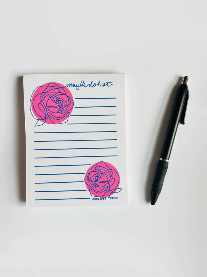 Rose Notitieblok voor wholesale door Mercedes Tabish Illustration