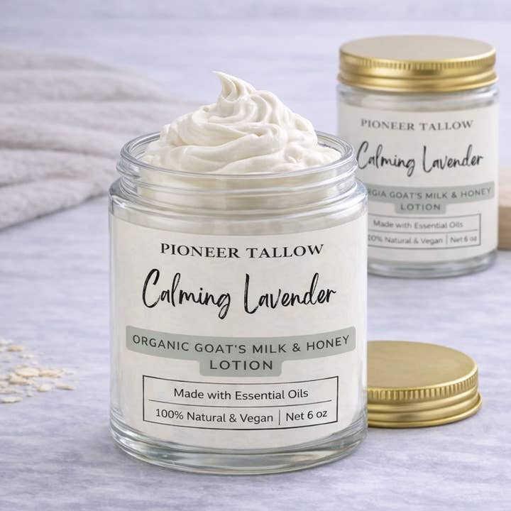 White Label - Calming Lavender - Goats Milk & Honey Lotion for wholesale by Pioneer Tallow