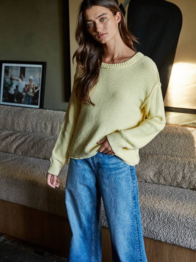 By Together - Wholesale Knitted jumper – Women′s - W1155 | Knit Sweater Crew Neck Long Sleeve Pullover Top10