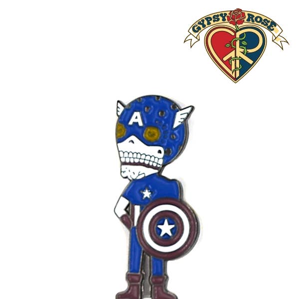 Captain Skull Pin for wholesale by Gypsy Rose