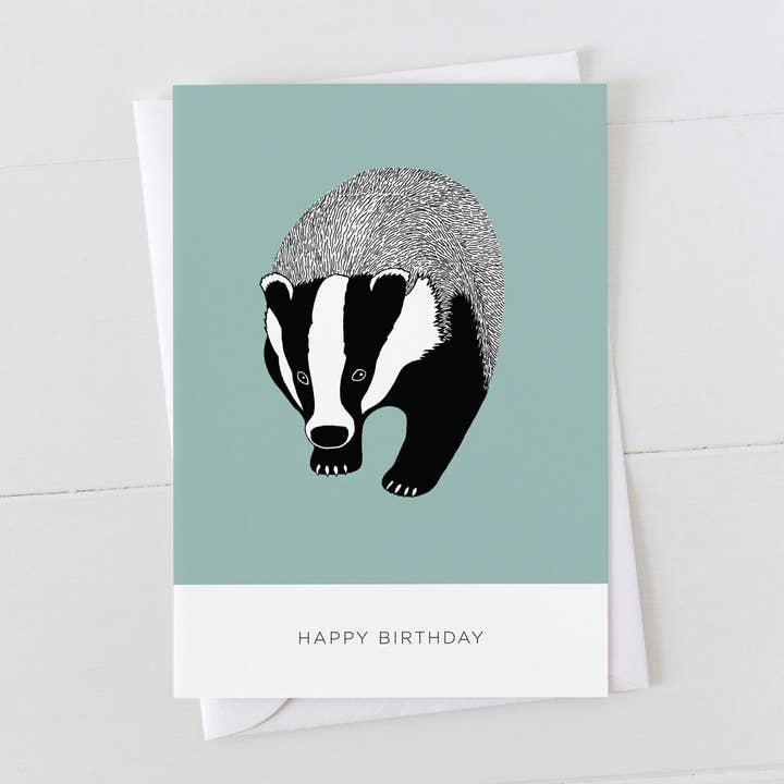 Badger Happy Birth for engroshandel hos Bird the Artist