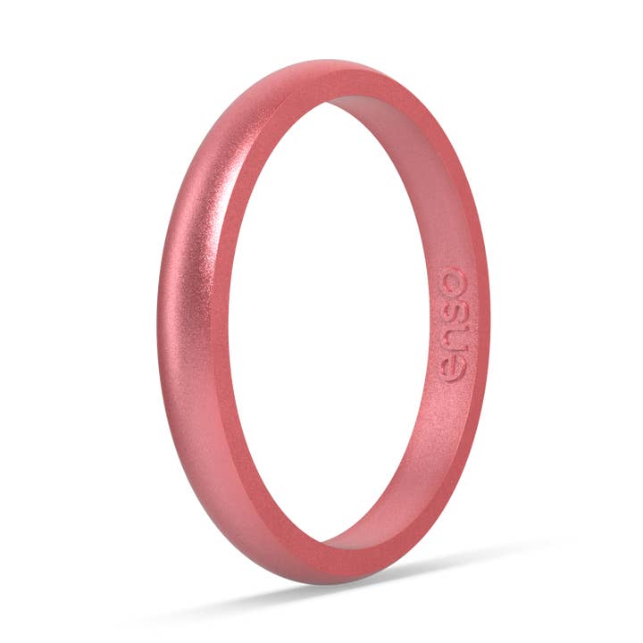 Elements Classic Halo Silicone Ring - Pink Diamond for wholesale by Enso Rings