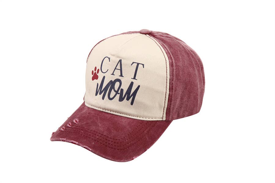 Nima Accessories Inc - Wholesale Baseball Cap - Women's - Women's Cat Mom Printed Baseball Cap0