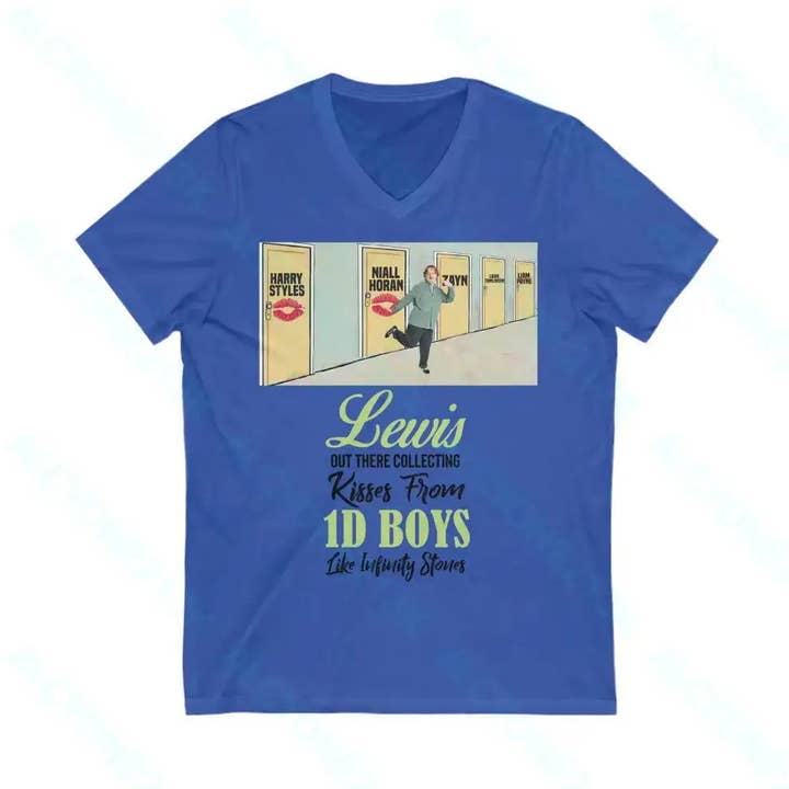 Lewis Capaldi Unisex Jersey Short Sleeve V-Neck Tee for wholesale by Alcyone213k