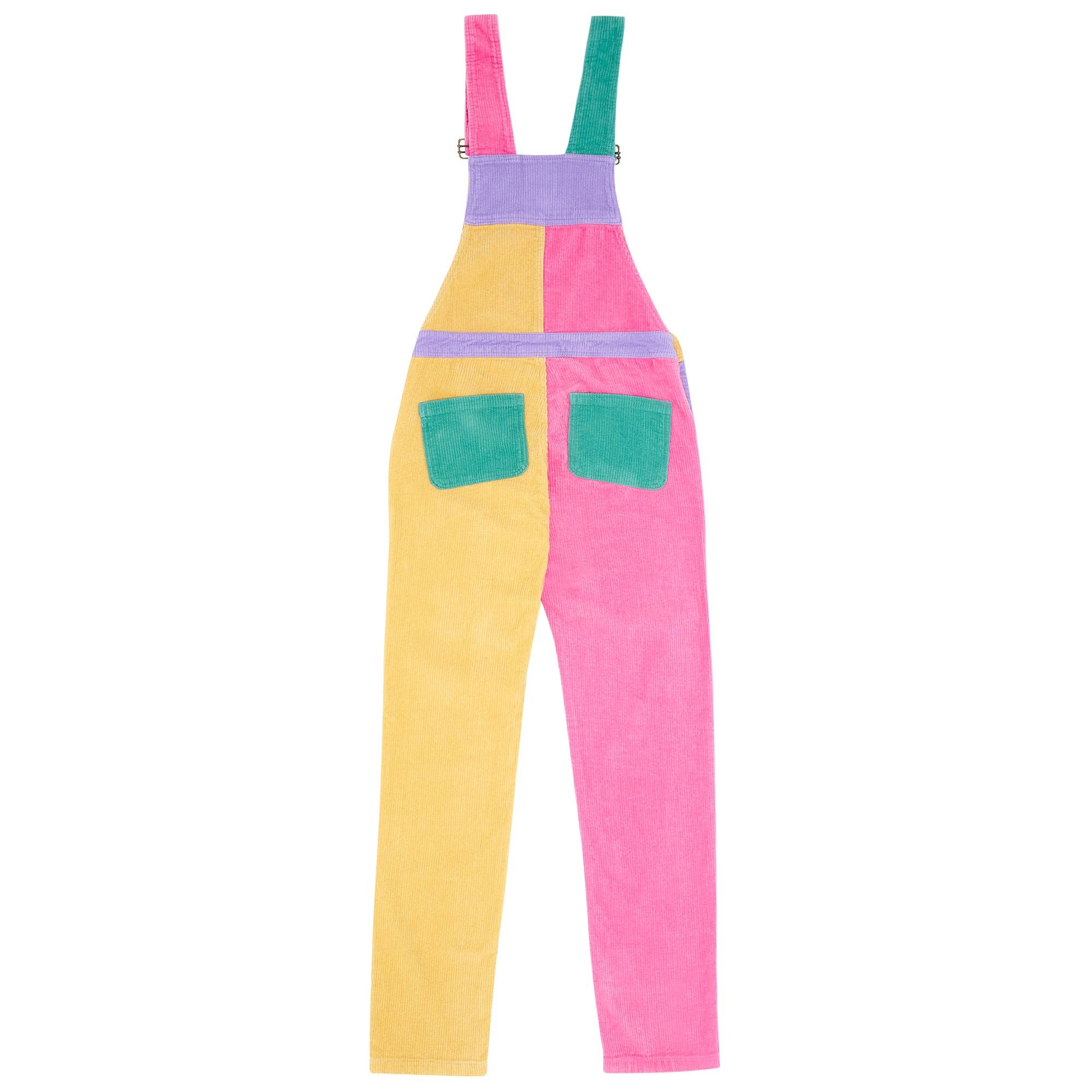 Dotty Dungarees – wholesale Overalls – Women's – Adult Bright Patchwork Corduroy Dungarees6