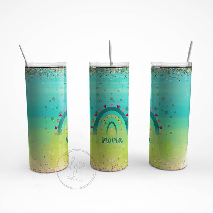 Mama Rainbow Stainless Steel Tumbler for wholesale by fangirl creative