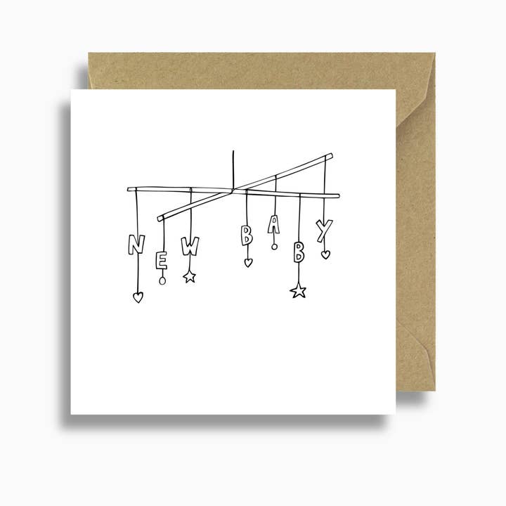 Baby Girl New Baby Card for wholesale by Lizzie Chancellor