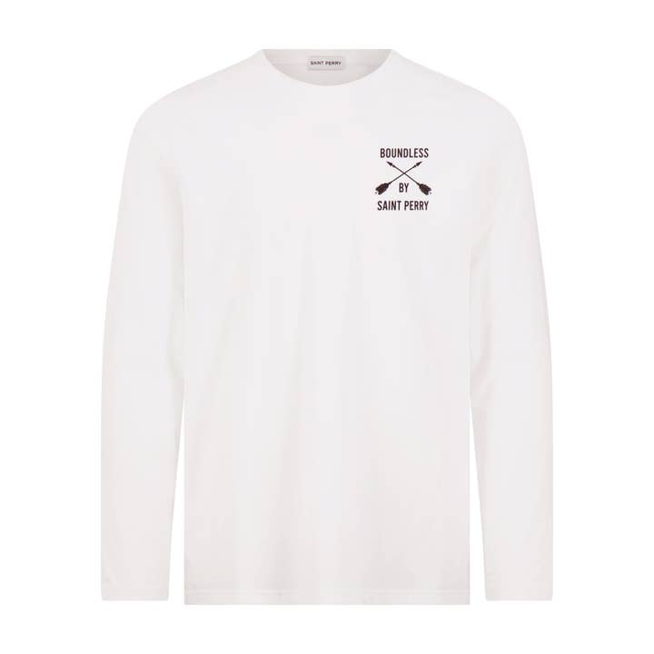 Long Sleeve Crewneck White T-Shirt for wholesale by SAINT PERRY