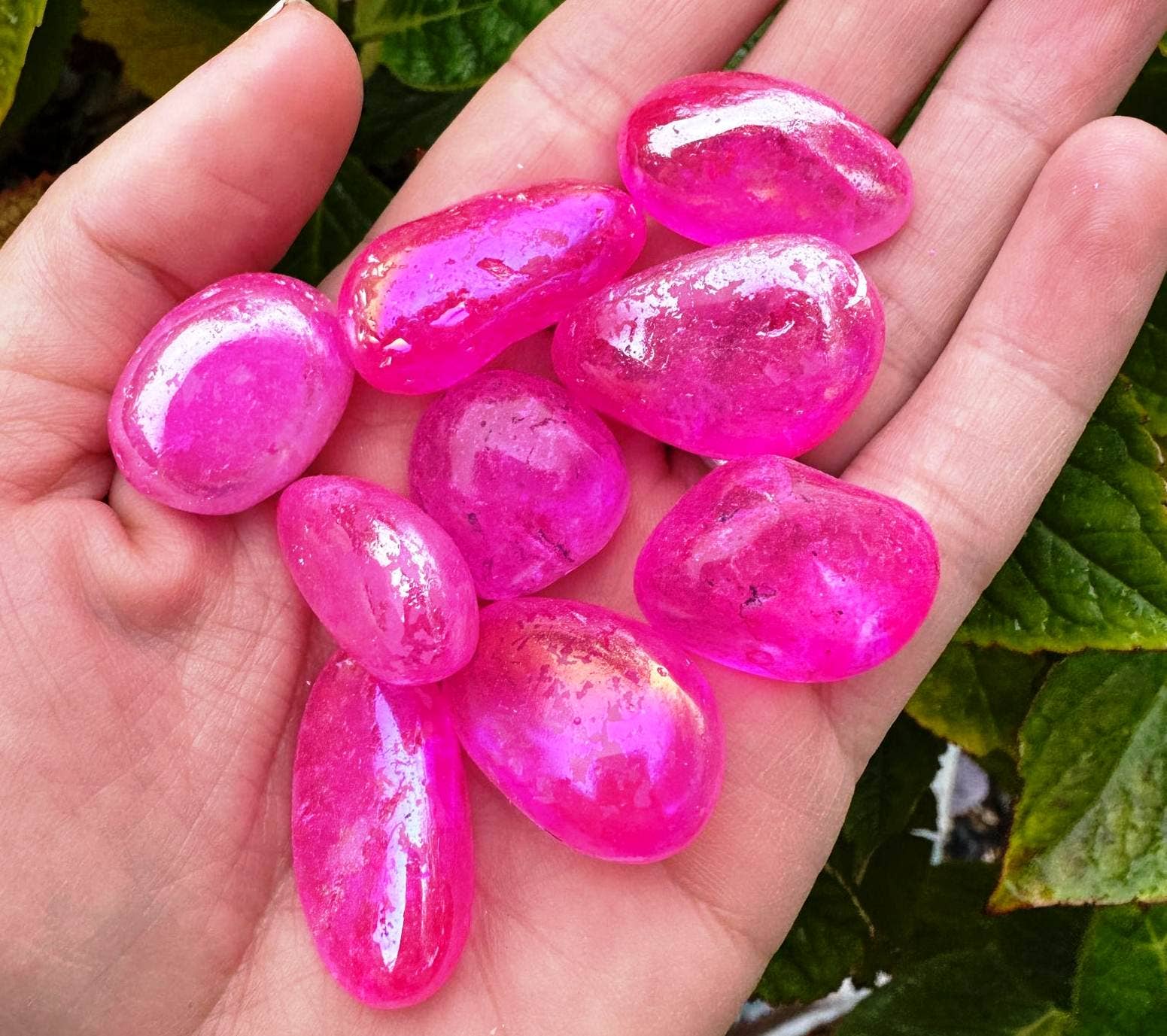 Elf Kendal Hippies – wholesale Spiritual stone/crystal – Pixie aura tumble 15-25mm pink gemstones pink tumbles by Elf3