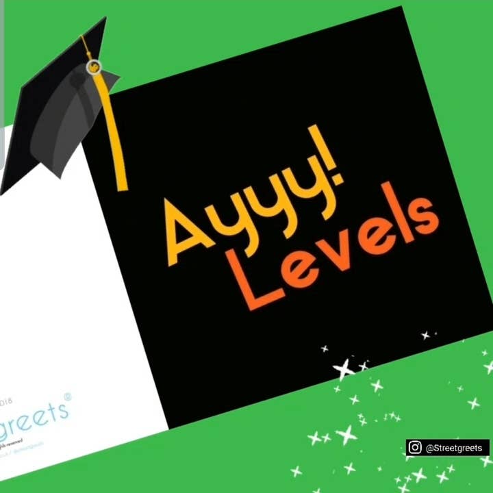 Levels Card for wholesale by Streetgreets