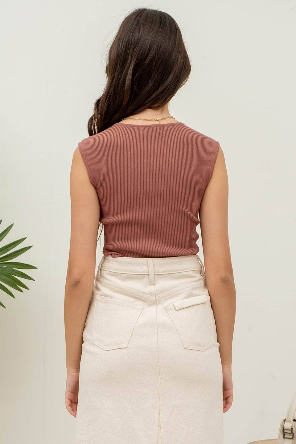 FAGIOLO ROSSO TOP IN MAGLIA A COSTINE CON SCOLLO A CUORE in vendita all'ingrosso su Faire1