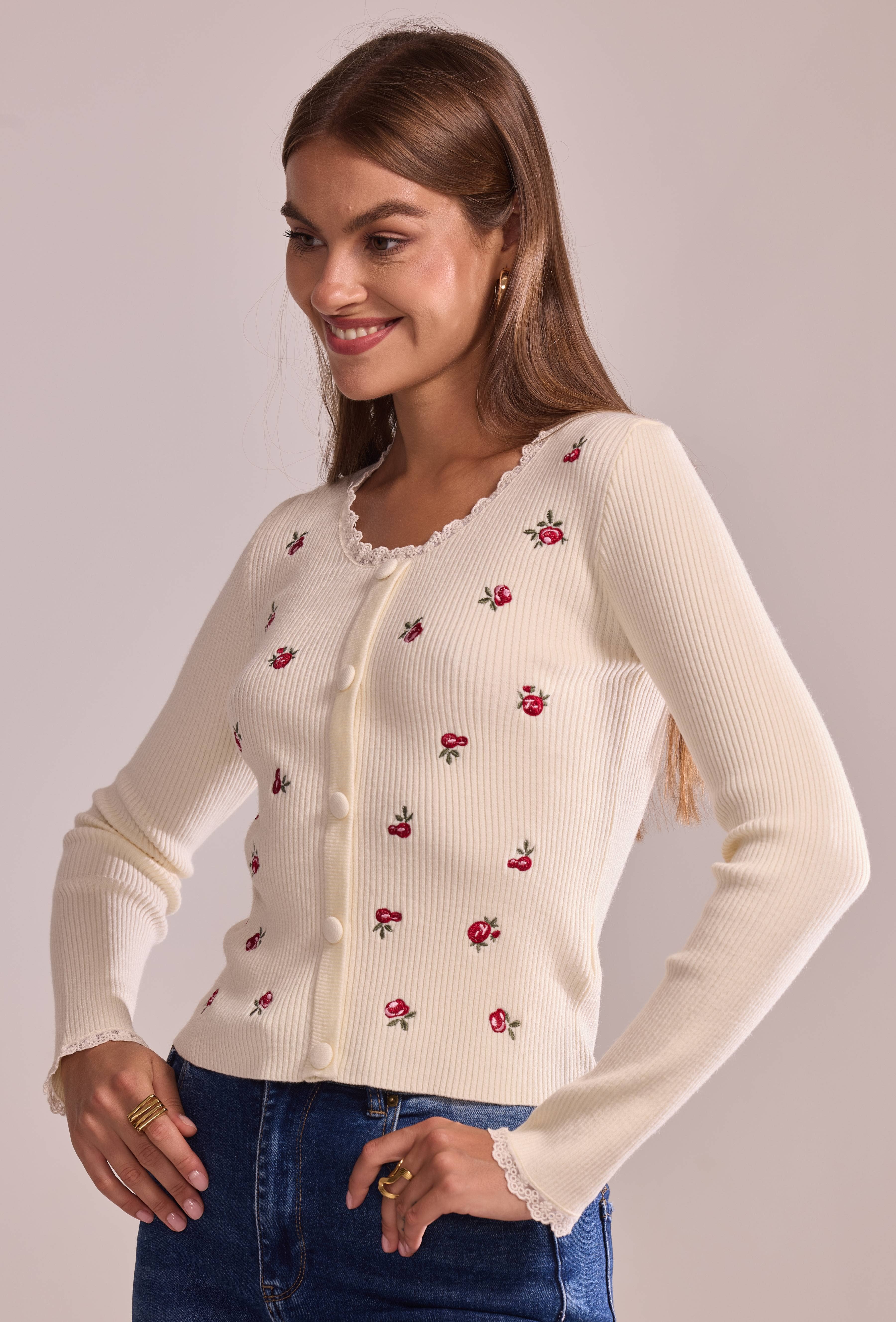 Cherry Paris - Wholesale Knit Sweater - Women's - Pull Ysée - IY257025