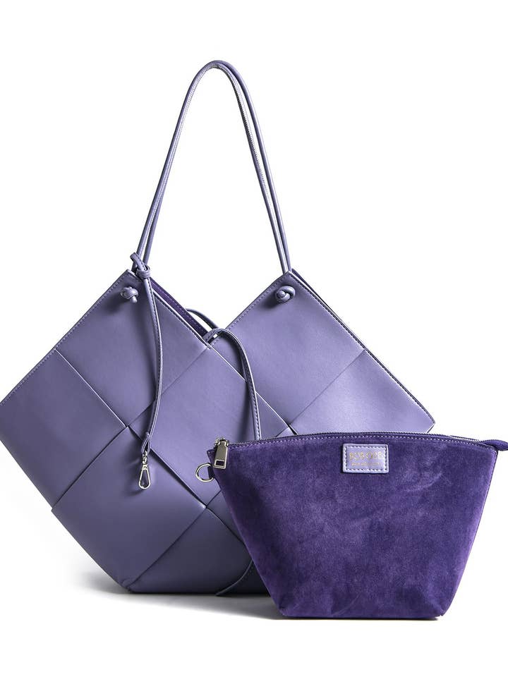 Taylor Contexture Leather Bag, Taro Purple for wholesale by Bob Ore Blue Collection