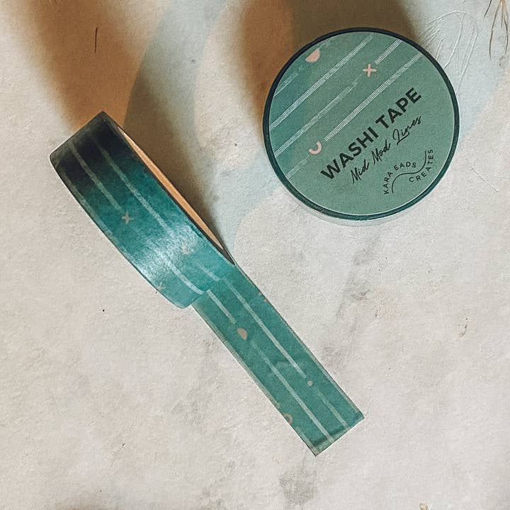 Mid Mod Mudcloth washi tape for wholesale by Kara Eads Creates