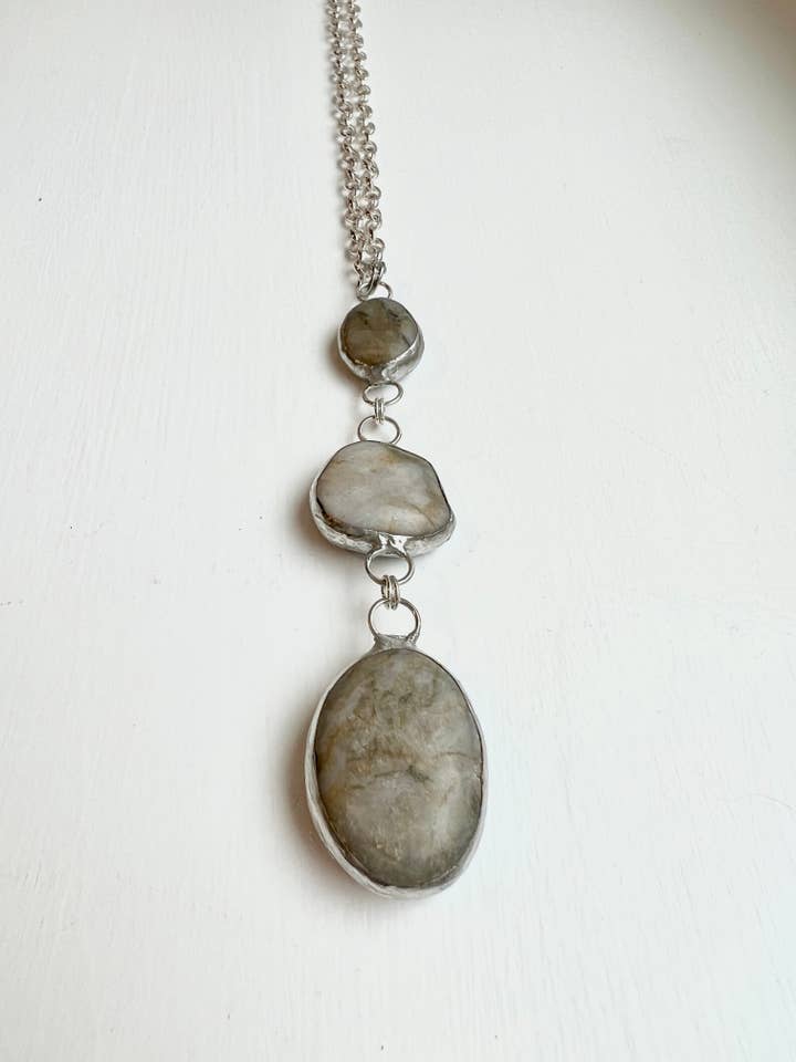 Tiffany loddet 3-Drop sten vedhæng for engroshandel hos UpCycled Uglies