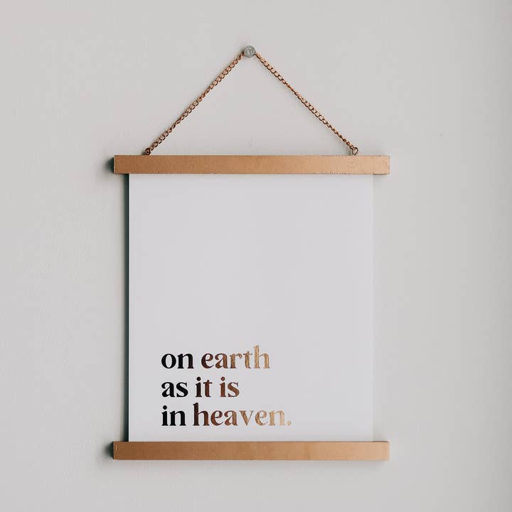 Imprimé feuille d'or On Earth As In Heaven pour la vente par The Daily Grace Co