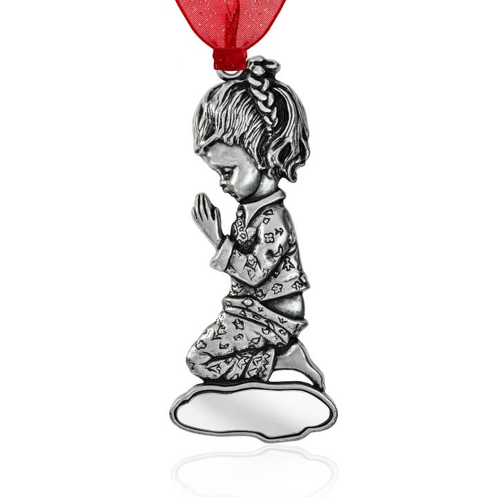 Gloria Duchin - Wholesale Ornament - Pewter Praying Girl Ornament2